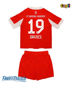 Bayern Munich Alphonso Davies #19 Echipament de Fotbal Replică 2025-26 Copii Acasa (+ Șorturi)